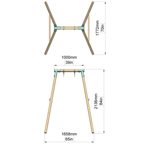 Single Wooden Swing - Evergreen I Waltons — image 6