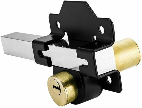 Gate Lock Garden Security Double Long Throw Bolt Rim Lock 5 Keys 50mm Both Sides — image 9