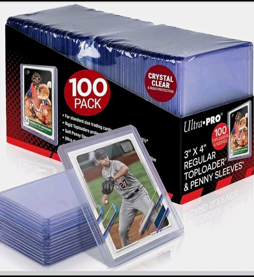 Ultra PRO Pack 3x4 200 Rigid Toploaders Crystal Clear + 200 Card Sleeves — image 1