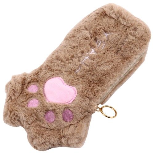 1pc Stationery Bag Pen Storage Bag Pen Container Plush Pencil Case Pencil Bag