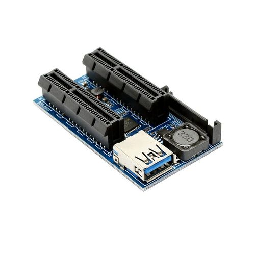 PCIE PCI-Express X1 to Dual 4X Adapter Extension cable Riser Cable PCIe x4 x8X16 — image 8