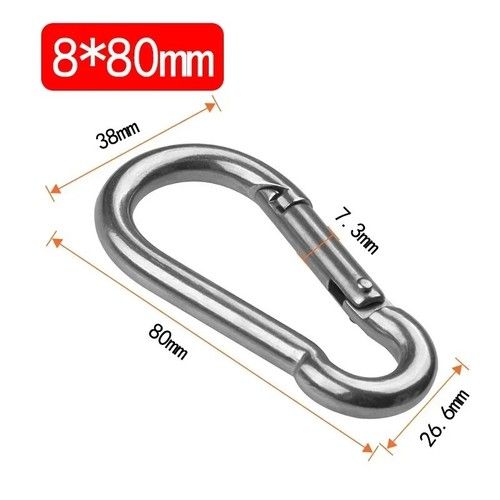 Locking Carabiner Clip Snap Hook Spring Loaded Steel Karabiner Carabina Carbine