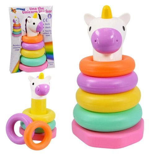 Una The Unicorn Baby Stacking Rings Montessori Toy Ring Stacker Toddler Activity — image 1