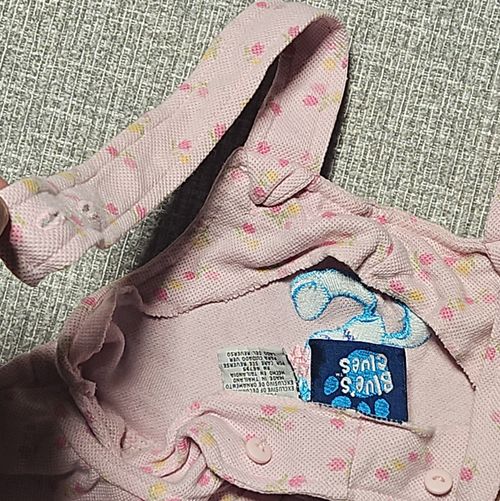 Vintage 2000 Blues Clues Kids 1pc Short Set Girls Sz 4T Pink Gingham Embroidered — image 14
