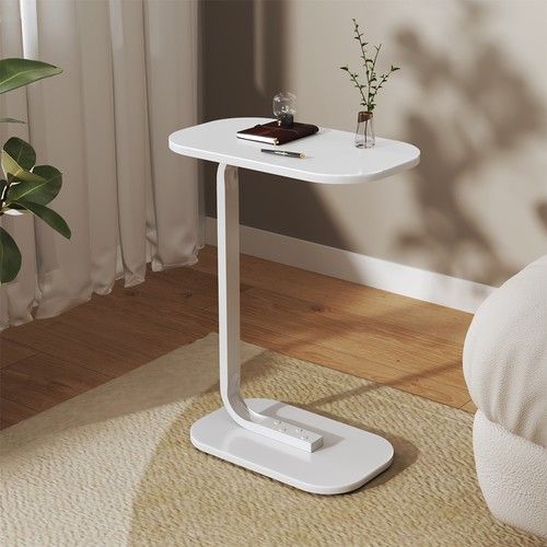 C-Shaped Compact Sofa Side End Coffee Table Bedside Laptop Table Living Room UK