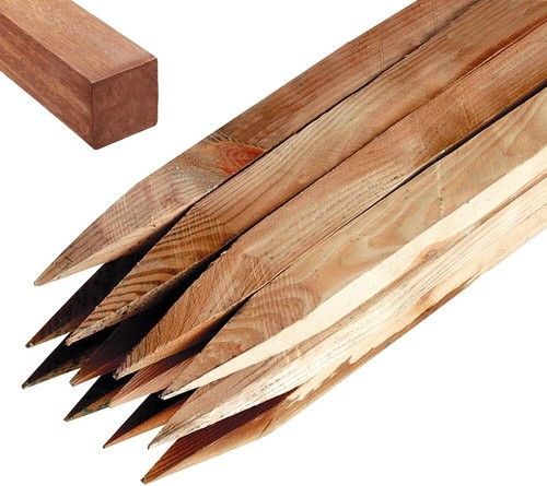 Wooden Garden Stakes Thick Square Canes Plant Tree Support Thick Fencing Pegs