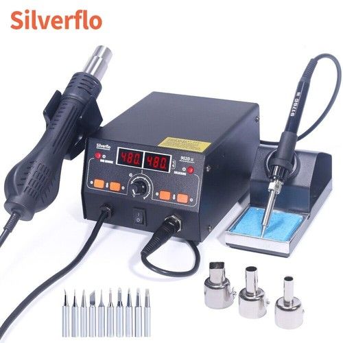 902D-III 750W 2 In 1 Soldering iron Station Digital Hot Air Gun Rework Station