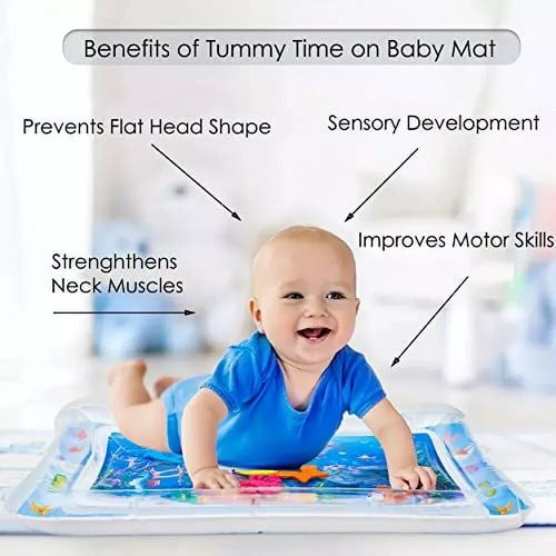 Baby Water Play Mat Inflatable Infant Toddler Kid Floor Fun Tummy Fill up Large — image 6
