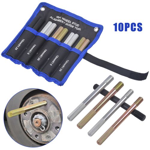 10Pcs M12 M14 Wheel Alignment Pin Wheel Hanger Pin Set Rim Stud Pin Guide Tool — image 3