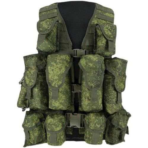 Russian 6SH117 EMR Camouflage Combat Equipment Suit Green Tactical Vest Molle 