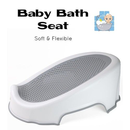 Baby Bath Seat Newborn Plastic Bathing Support Non Slip Chair Tub Comfortable