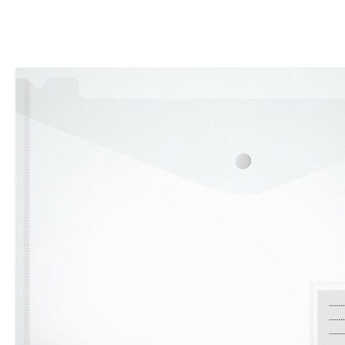 10 CLEAR A4 POPPER WALLETS PLASTIC DOCUMENT FOLDERS ENVELOPE STUD ID HOLDER FILE — image 10