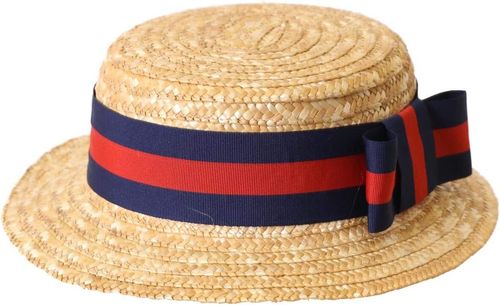 STRAW BOATER HAT 1920S ROWING BOAT BARBER SHOP FANCY DRESS COSTUME ACCESSORY LOT — image 1