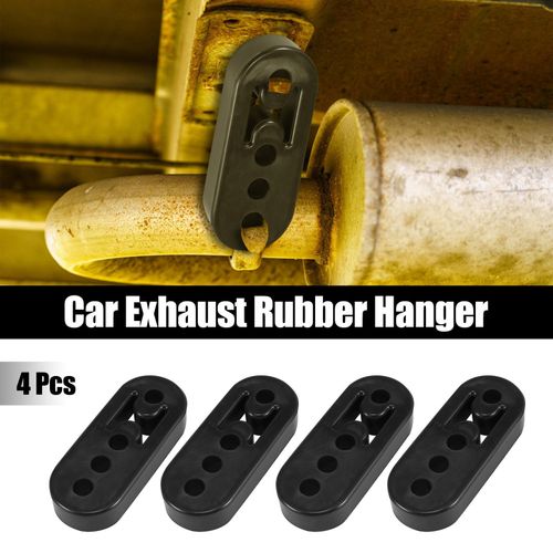 4PCS Car Exhaust Rubber Heavy Duty Pipe Mount Brackets Hanger Universal Black UK — image 5