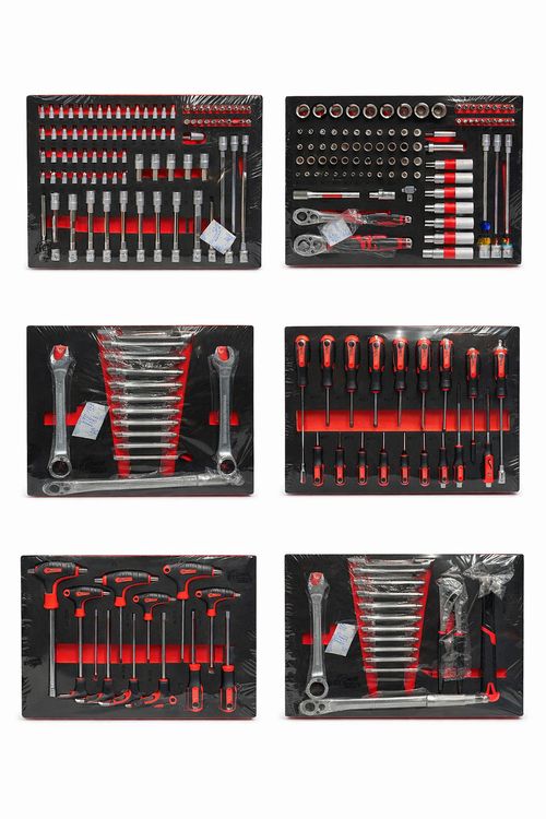 7 Drawer Rolling Tool Chest 245 Piece Tool Set Heavy Duty Garage Storage LC Tool — image 3