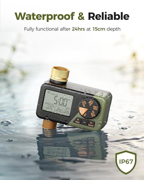 Sprinkler Timer Water Timer with Large Display Programmable Rain Delay for Lawn — image 5