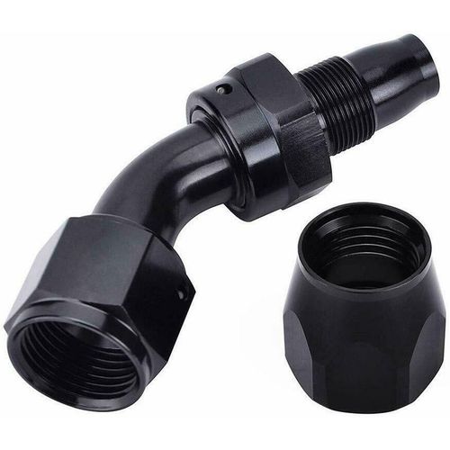 AN10 10AN Fitting Nylon Braided Oil Gas Fuel Hose End Line Pipe Kit Black — image 8