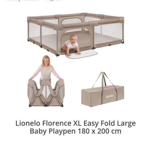 Lionelo Florence XL Easy Fold Large Baby Playpen 180 x 200 cm Foldable — image 1