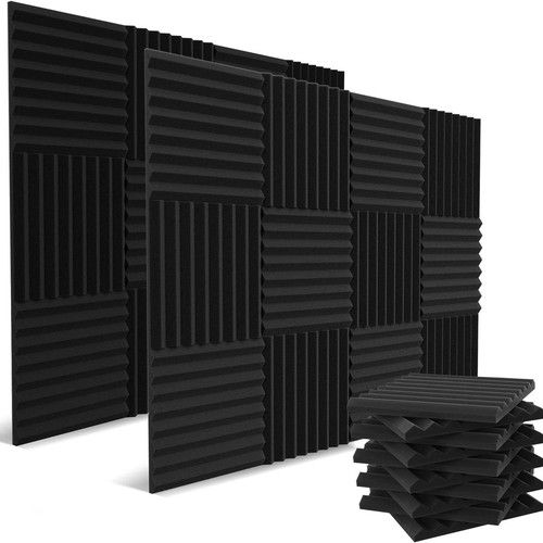 12-60x Acoustic Foam Panel Wall Tiles Record Studio Sound Proof 30x30x5/2.5cm