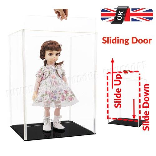 51cm Sliding Door Acrylic Display Case Clear Perspex Box Dustproof Figures Large