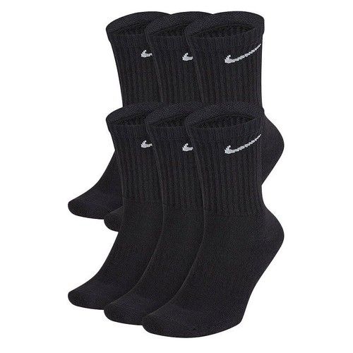 NEW Nike Dri-Fit 6-Pair Crew Socks - Cushioned for Gym & Sport, Unisex