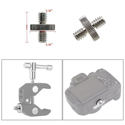 5Pcs 1/4" to 3/8" Thread Screw Mount Adapter Camera Tripod Stand Accessories UK — image 5