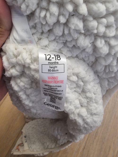 George That’s Not My Dinosaur Hooded Padded Jacket Fleece Lined 12-18 Months — image 3