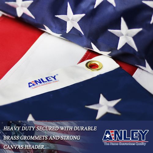 Anley Everstrong 6x10 Foot American Flag Embroidered US Flag US Banner Polyester — image 4