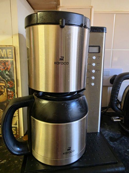 Karaca 10 Cup Programmable Filter Coffee Machine, Stainless Steel Thermal Carafe