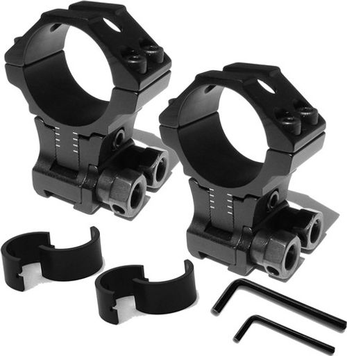 2Pcs 1"/30mm Adjustable Center Height Scope Mount for 11mm Dovetail Riser Base