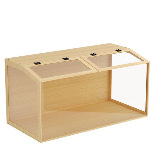 Large Wooden Hamster Cage Openable Top for Dwarf Hamster Glass Hamster Enclosure — image 4