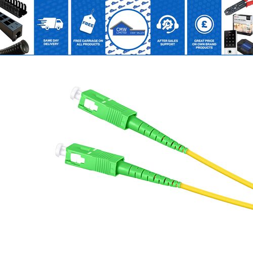 Fibre Optic Patch Cable SC APC to SC APC Simplex OS2 Singlemode w/ 2mm Jacket — image 1