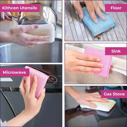 Non-Scratch Scouring Pads Pearl Scourers 24 Multi-Purpose Cleaning Non Stick Pan — image 9