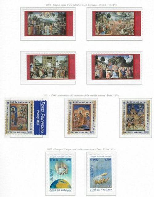 Complete Vatican Year Set 1953-2022 Stamps, New
