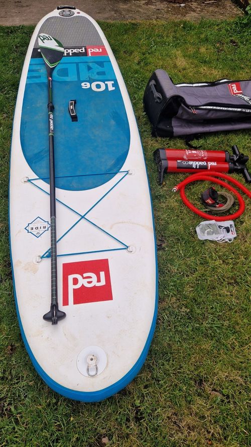 Red Paddle Co Ride 10'6 Inflatable Stand Up Paddle Board Complete — image 15