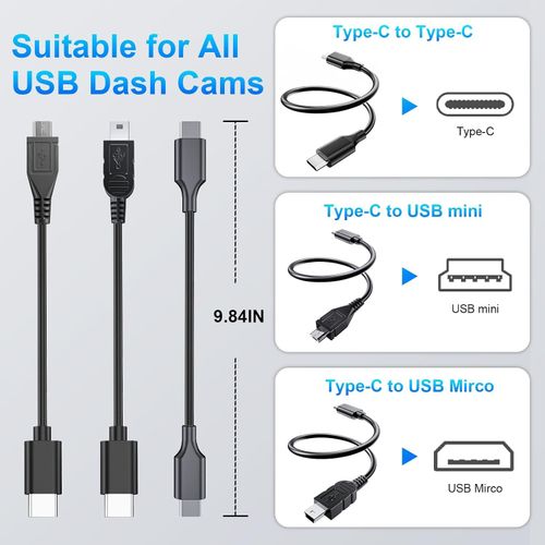 Mangoal Dash Cam Type-C USB Power Adapter for BMW with 3-Pin Rain Sensor — image 7