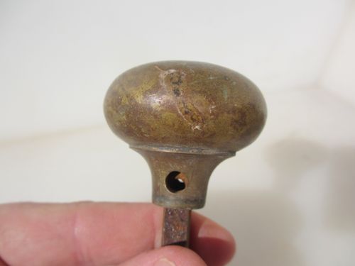 Vintage Brass Door Knobs Handles Old Architectural Antique 1 Plate — image 12