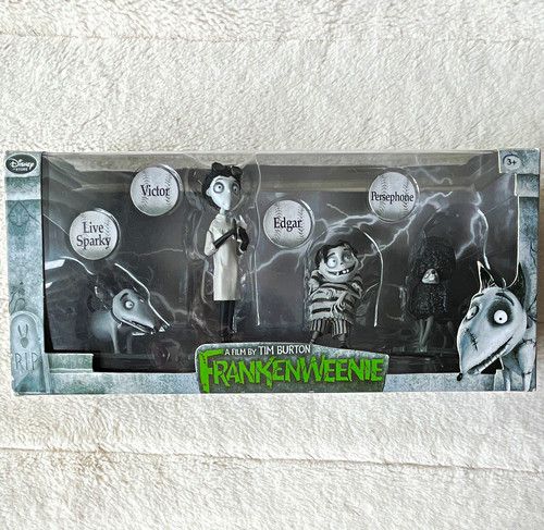 Disney Store Frankenweenie Figures Set Victor Sparky Edgar Persephone