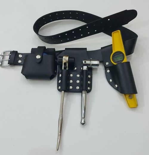 SCAFFOLDING BLack LEATHER BELT Heavy Duty Full Tool set ratchet Spanner 17/21