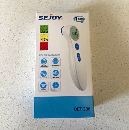SEJOY DET-306 Infrared Non-Contact Forehead Thermometer LCD Backlight CE