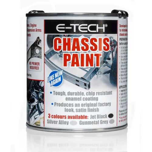 E-TECH SILVER Quick Repair Protect Restore Car Underbody Chassis Paint 500ml — image 2