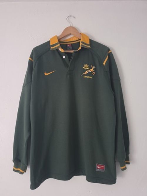 South Africa RARE Rugby 1998-1999 Nike team Rugby Size L Men’s. LONG SLEEVE 