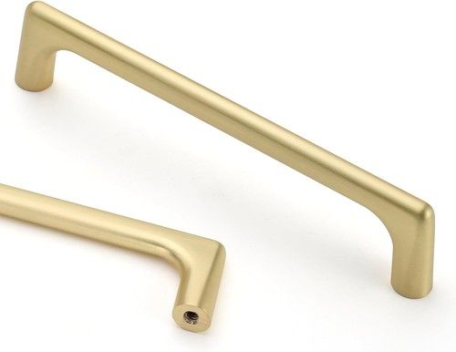 Asidrama 10 Pack  Brushed Gold Cabinet Handles 128mm Kitchen Cupboard Pulls