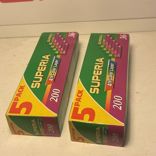 Rare Sealed 2x 5-Pack Fujifilm Superia 200 35mm Film 36 Exp Expired 2005 C41 Lot — image 3