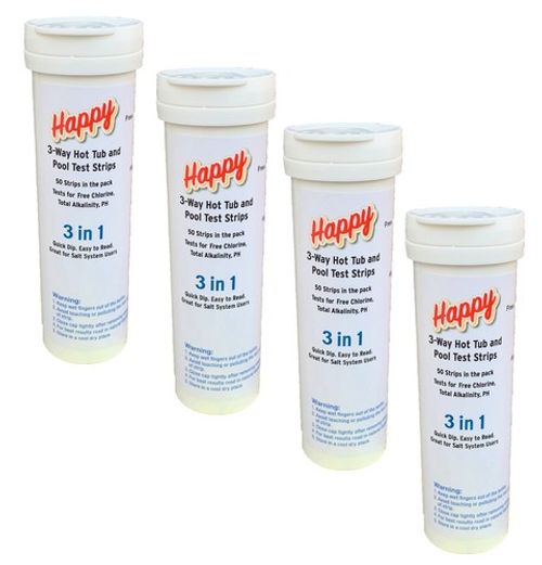 200 x Happy Chlorine Test Strips Hot Tub Spa Hottub Swimming Pool Testing Dip