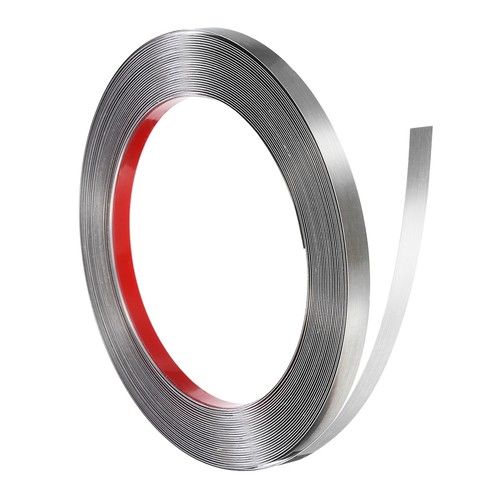 Wall Molding Trim 32.8 ft x 0.4 Inch Peel and Stick Strip Brushed Silver