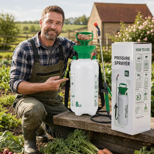 Garden Pressure Sprayer  5L / 8L  Portable Hand Pump Chemical Weed Spray Bottle — image 9