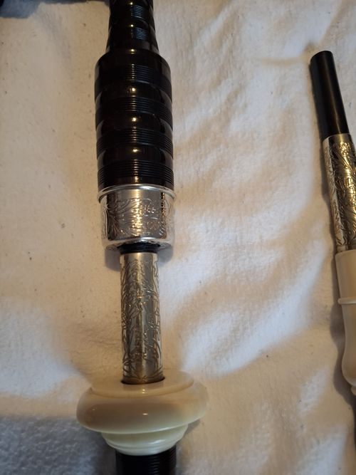 Fletcher Bagpipes Imitation Nickal and Ivory — image 5