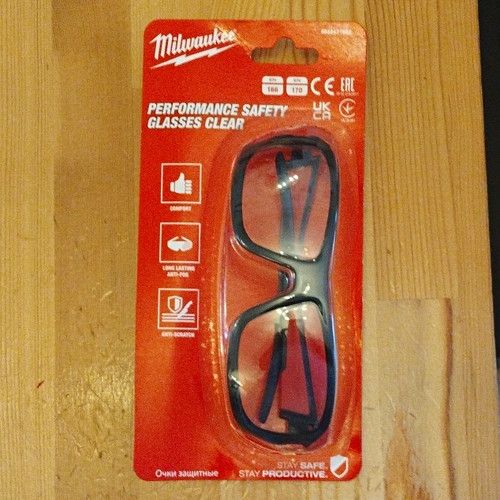Milwaukee Anti-Fog Anti-Scratch Safety Glasses Full Frame Clear/Black 4932471883