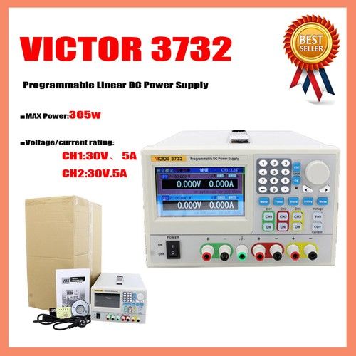 VICTOR 3731/3732/3721/3722 Programmable Linear DC Regulated Power Supply ⊕IK